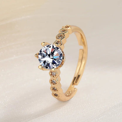925 Sterling Silver Ring Hot AAA Zircon adjustable Size Engagement Rings For Women Wedding Ring Party Fashion Nice Jewelry Gift Good Vibrations