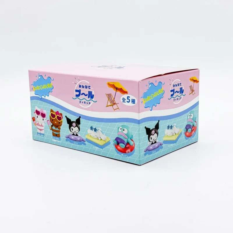 Sanrio Hello Kitty Kuromi Cinnamoroll Hangyodon KT Cat Bikini Swimwear Blind Box Toys Desktop Decoration Model Toy Kids Gifts Good Vibrations
