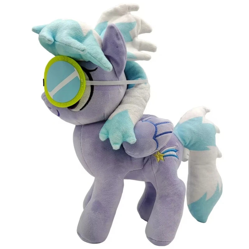 Anime DJ Pon-3/Vinyl Scratch Horse Plush Doll Stuffed Toys 25-30CM Good Vibrations