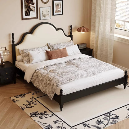 Double Headboard Beds Modern Unique French Lounge Beds Bedroom Sleeping Lounge Muebles Para Dormitorio House Accessories Good Vibrations