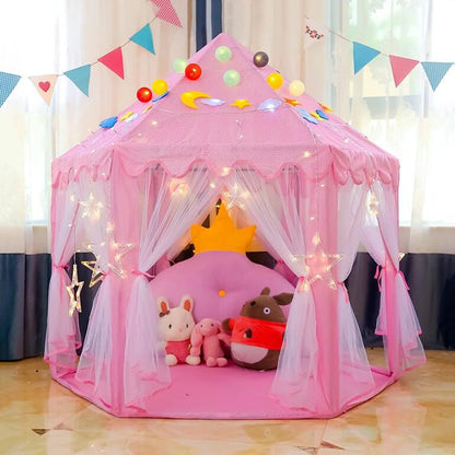 Portable Children's Tent for Kids Tent Toys Girls Princess Castle Tipi Infantil Children's House Vigvam Teepee Baby Tent Gifts Good Vibrations
