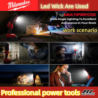 Milwaukee LED Work Light Super Bright 90 DegreeClip on Light Lithium M18 Flood Light Outdoor Lighting Camping Battery 20V Good Vibrations