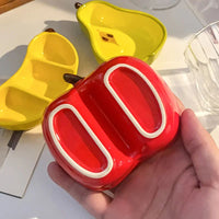 1PCS Creative Fruit Ceramic Dish Mini Saucer Kitchen Tableware for Snacks Sauces Seasonings Dinner Plate Household Supplies Good Vibrations