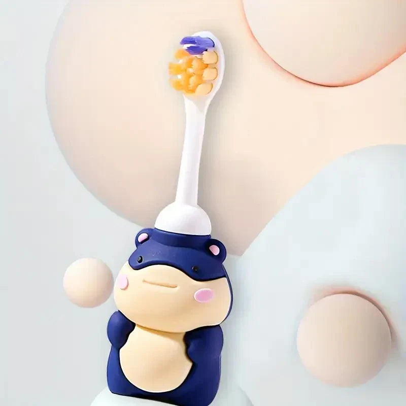Baby Toothbrush - Cute Animal Pattern (Panda, Blue Whale, Seal)-Super Soft Microfiber Bristles, Gentle Gum Protection, Fragrance-Free, Ergonomic Handles for Infants and Toddlers Good Vibrations