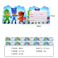 PJ Masks Birthday Invitation Cards party Decor PJ Masks Paper Cards Greetings Card Celebrate Birthday Kids Favors Party Supplies Good Vibrations