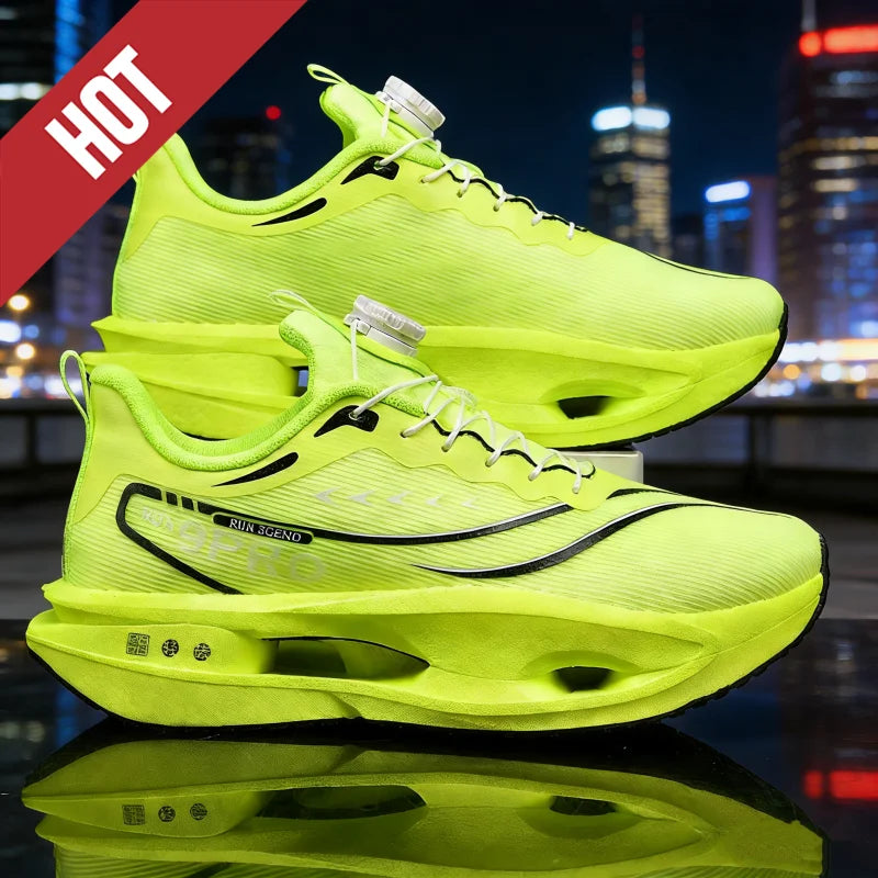 Running Shoes Carbon Board Speciality Marathon Men Sports Breathable Lightweight Women's Comfortable Athletic Nonskid Sneakers Good Vibrations