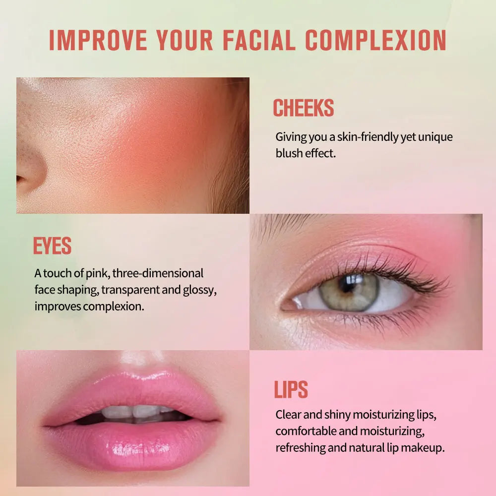 Temperature Change 3-in-1 Cheek Lip Tinted pixiBlush Stick Temperature Change Blush Makeup Products Cosmetic Palette Stick Face Good Vibrations