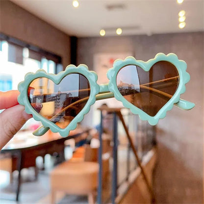 1Pc Cartoon Heart Sunglasses Children Baby Sunglasses Boys Girls UV400 Sun Glasses Shades Kids Gifts Fashion Party Eyeglasses Good Vibrations