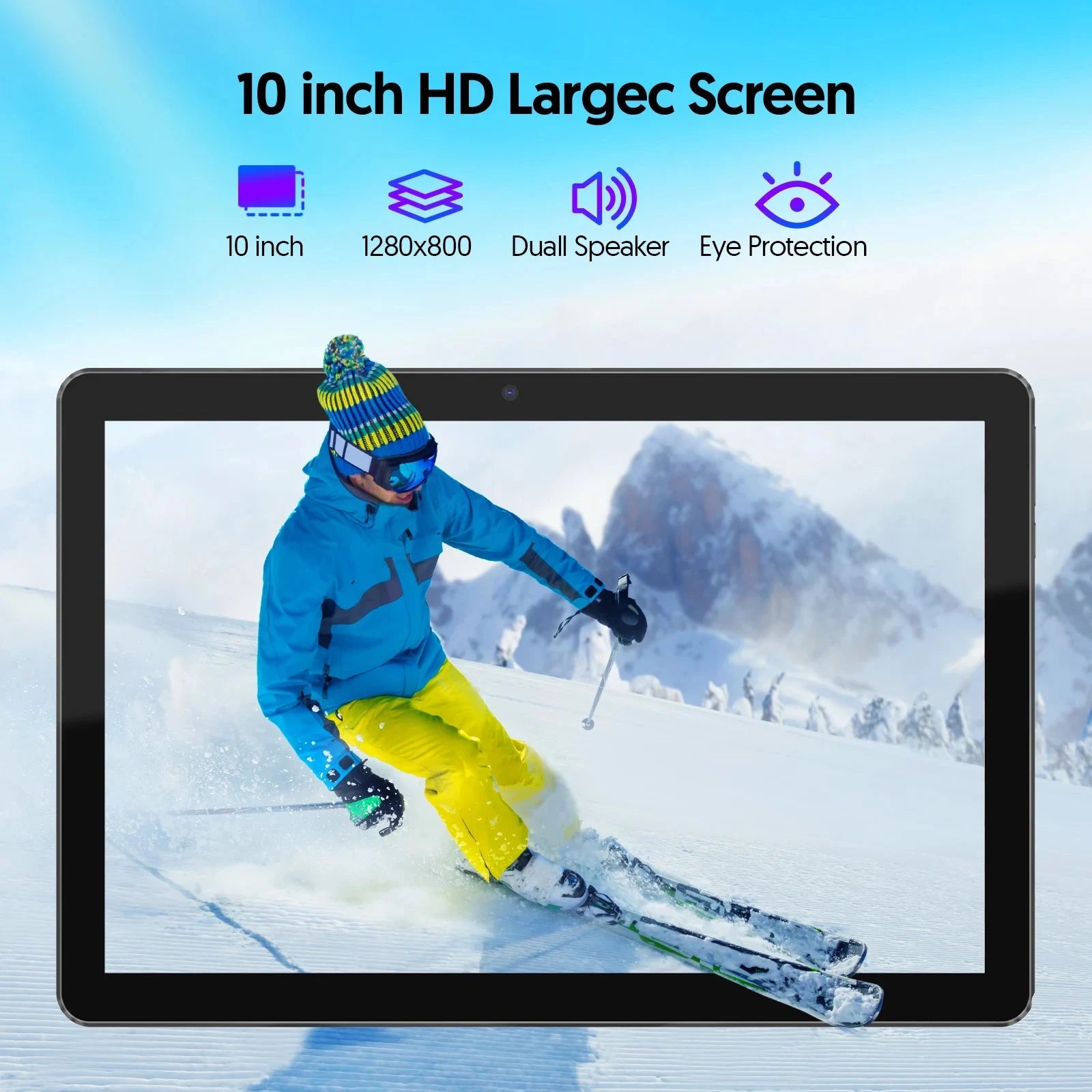 BAKEN new 10-inch Android 13 tablet , quad-core processor, 7GB (3g+4g memory expansion) RAM+64GB ROM, 1TB expansion, 1280x800 IP Good Vibrations