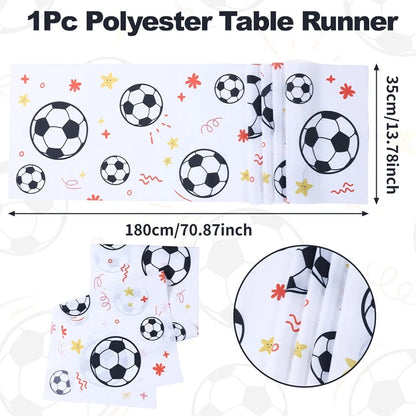 Football Party Disposable Tableware Boys Kids 1st Birthday Party Decorations Sports Soccer Theme Birthday Party Supplies Decor Good Vibrations