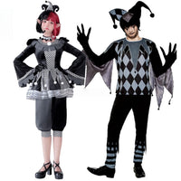 Halloween adult couple costume clown suit cosplay black and white soul-breaking clown performance outfit. Good Vibrations