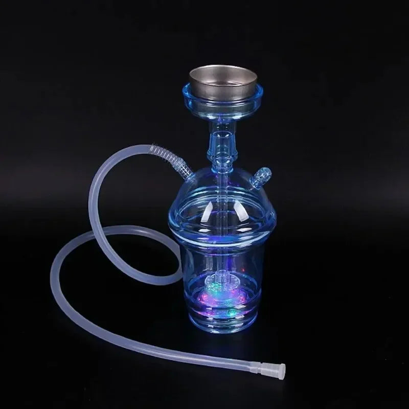 CRUSHER Cute Car acrylic hookah cup with LED light and metal tobacco bowl.