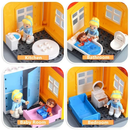 Big Building Blocks Play House Furniture Accessories Indoor Utensil Bed Compatible Large Bricks Assemble Toys Children Kids Gift Good Vibrations