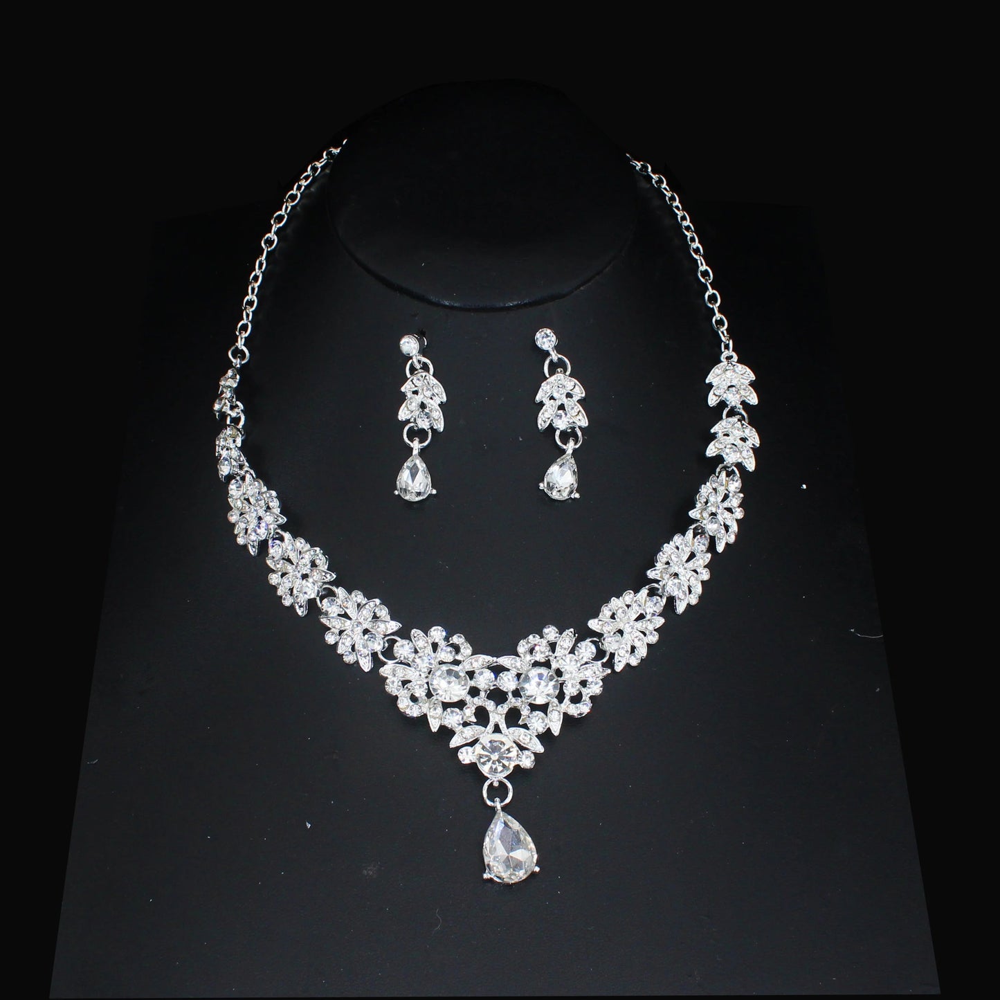 Luxury Crystal Wedding Bridal Jewelry Sets Women/Girl Gold Color Tiara/Crown Earrings Choker Necklace Bride Jewelry Set Good Vibrations Adult Super Store