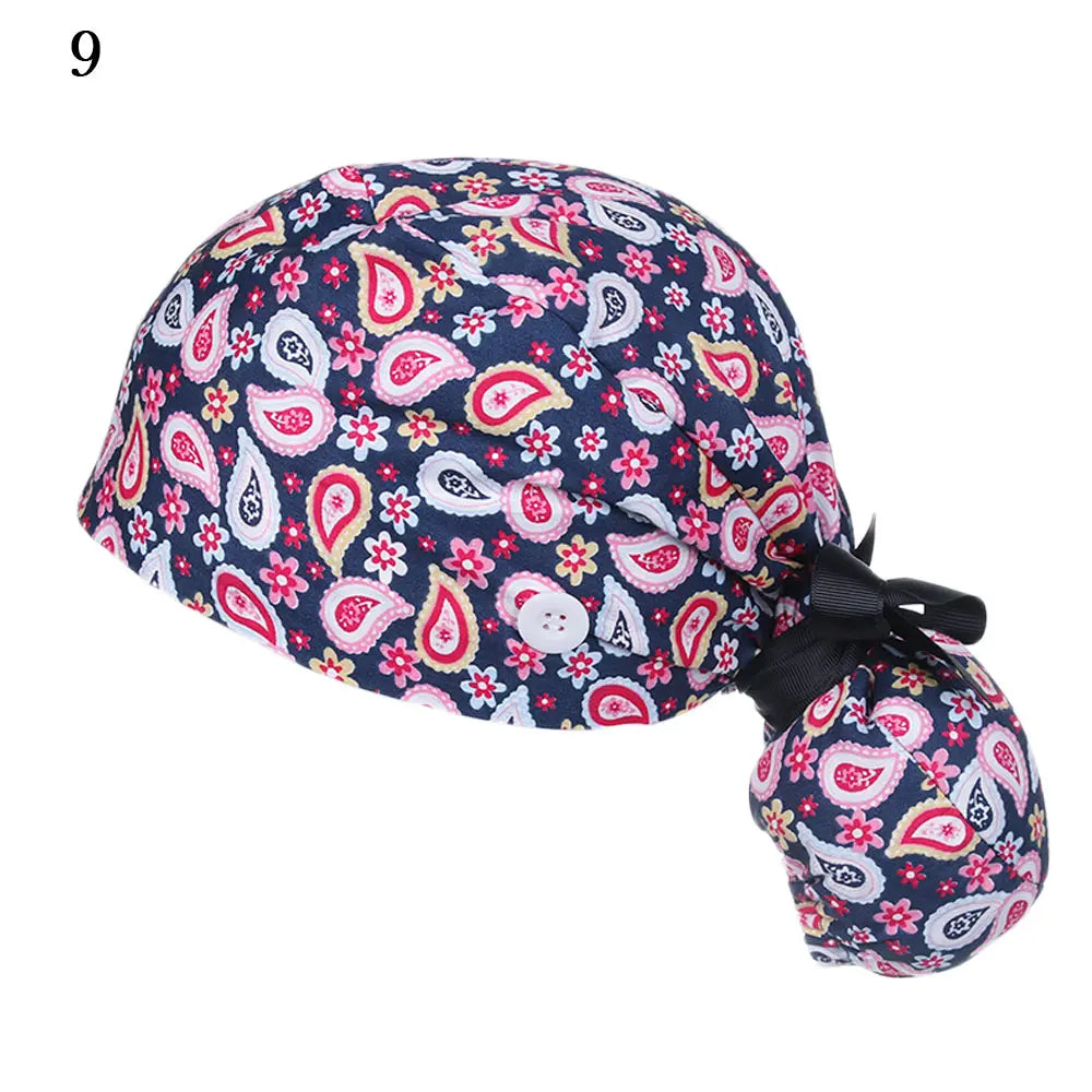 Women & Men Tie Back Hats Ponytail Holder Adjustable Long Hair Cap Working Hat With Button Working Cap Good Vibrations