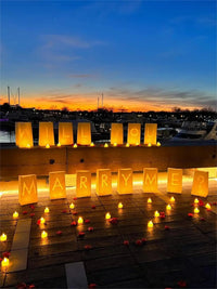 Will You Marry Me Proposal Decor Luminary Paper Bag Heart Candle Rose Petals Wedding Birthday Anniversary Valentines Gifts Good Vibrations