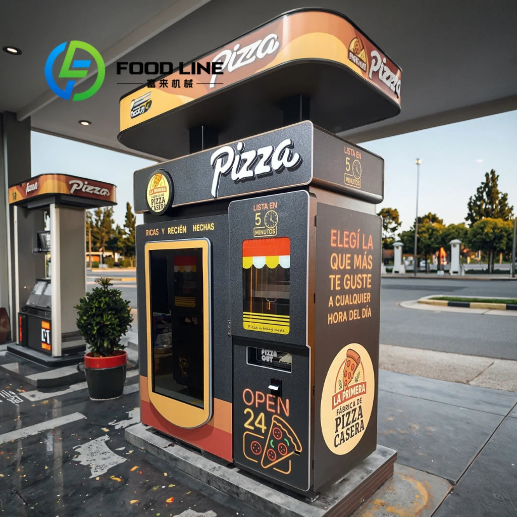 Fully Automatic Digital Touch Screen Pizza Vending Machine Smart Fresh Food for Commercial Business Hot Sale with SDK Function Good Vibrations