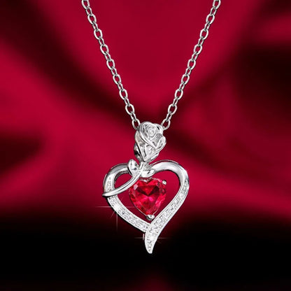 Elegant Style Heart shaped Pendant Necklace Hollow Design Mother's Day Gift Party Suitable for Best Friends Without Box Good Vibrations