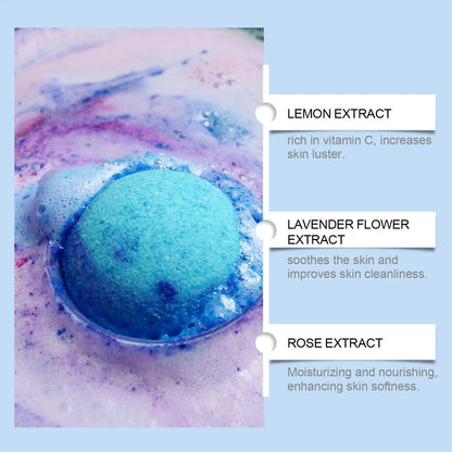 Bath Bomb Lasting Fragrance Aromatherapy Floral Scent Exfoliating Moisture Body Wash Cleansing Spa Salt Ball Bubble Bombs Shower Good Vibrations