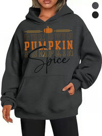 Pumpkin Spice Thanksgiving Unisex Black Gray Hoodies Retro Pop Style Comfortable Loose Fit Cotton for Fall/Winter Halloween Good Vibrations