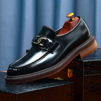 2024 New Shoes For Men Loafers Mens Dress Shoes Leather Shoes Man Male Genuine Leather Social Shoes Good Vibrations