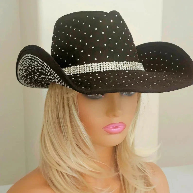 hats straw cowgirl western hat  mexican hat  retro curling hat western cowboy hat outdoor riding hat travel sports hat Good Vibrations