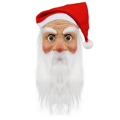 Merry Christmas Santa Claus Latex Mask Outdoor Ornamen Cute Santa Claus Costume Masquerade Wig Beard Dress up Xmas Party Good Vibrations