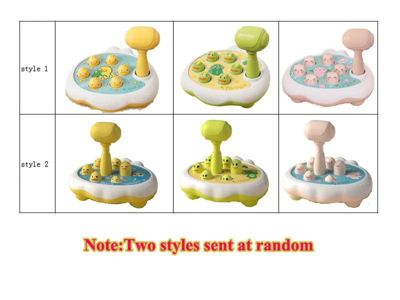 Duck/Frog/Pig Baby Toy Montessori Learning Game Educational Puzzle Gift for 12 24 Months Toddler Boy/Girl with Hammer Good Vibrations