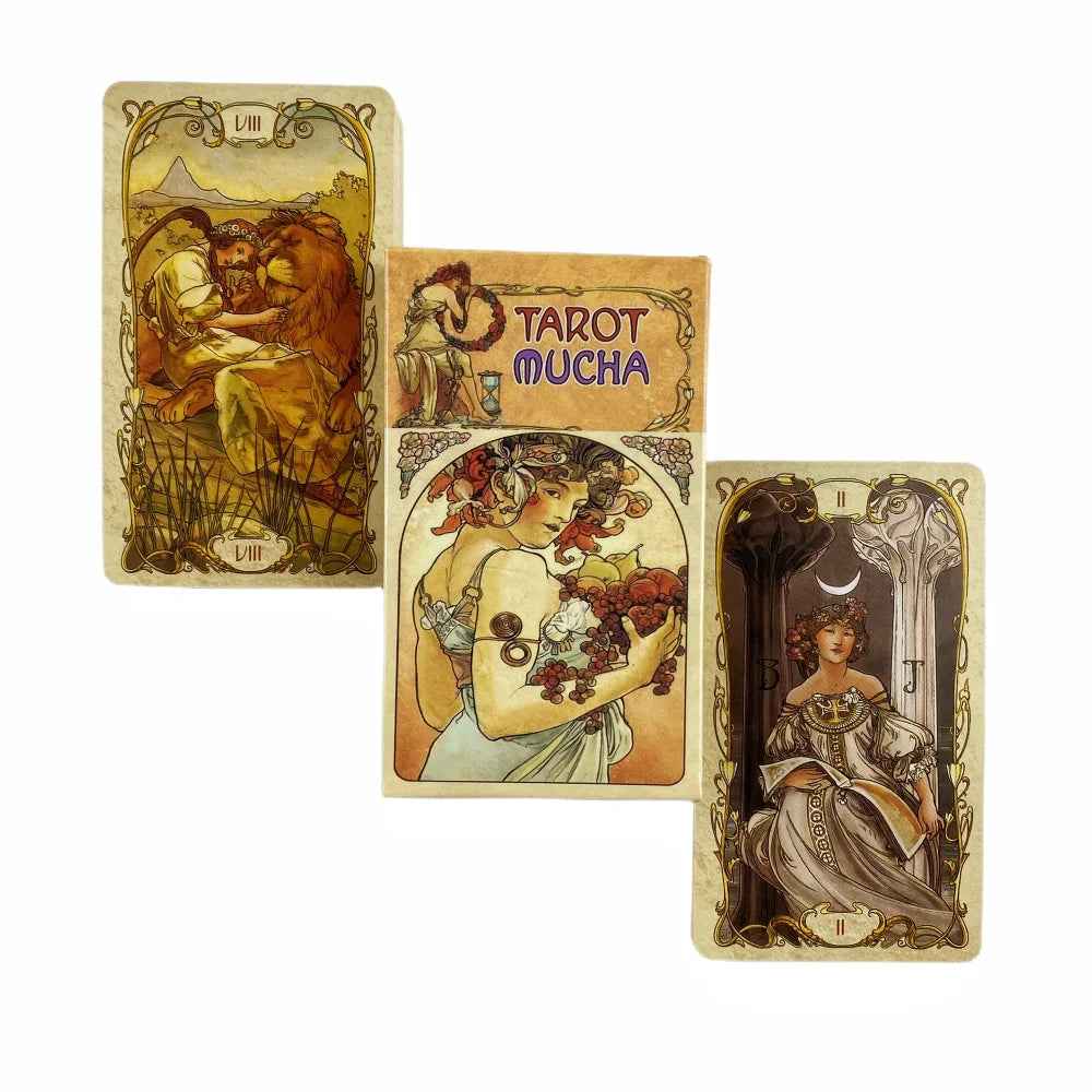 Tarot Mucha Cards Tarot Deck Card Game Toy Tarot Divination Card Game Board Guidance Divination Good Vibrations
