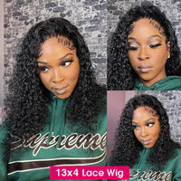 Water Wave Glueless 13*4 Wig  Lace Wig 180% Pre-Plucked Natural Wave Wear Go Glueless Curly Human Hair Wigs For Women Good Vibrations