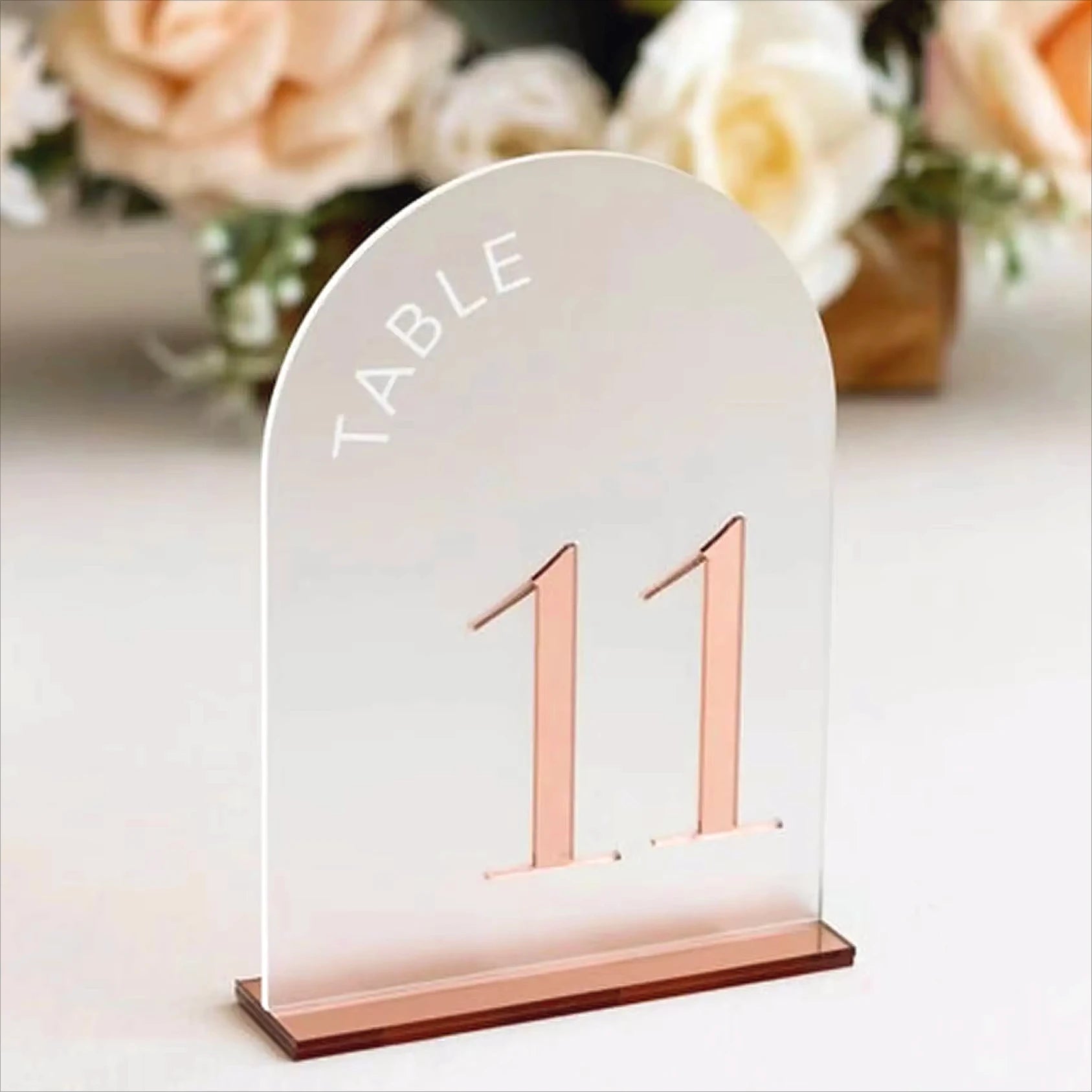 Frosted Arch Acrylic Table Numbers Table Signs Wedding Table Decor Wedding Signage Black Table Numbers Wedding Reception Decor Good Vibrations