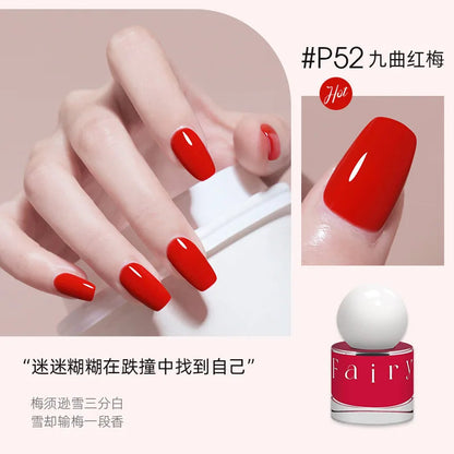 Nail Polish No Bake Quick Dry Lasting Non-peeling Nail Polish No Smell Summer White Light Bulb Nutrition Foot Nails Art Tools Good Vibrations