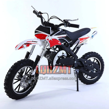 49CC 50CC 4-Stroke ATV OFF-road Gasoline Motorcycle Racing MOTO Dirt Bike Motorbike For Adult Children Boy Girl Child Men Women Good Vibrations