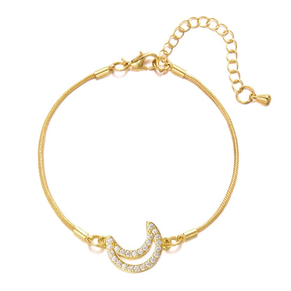 Elegant Crystal Flowers Bracelet For Women Y2K Sweet Girls Moon Cherry Blossom Bow Zircon Bracelets Luxury Designer Jewelry Gift Good Vibrations Adult Super Store