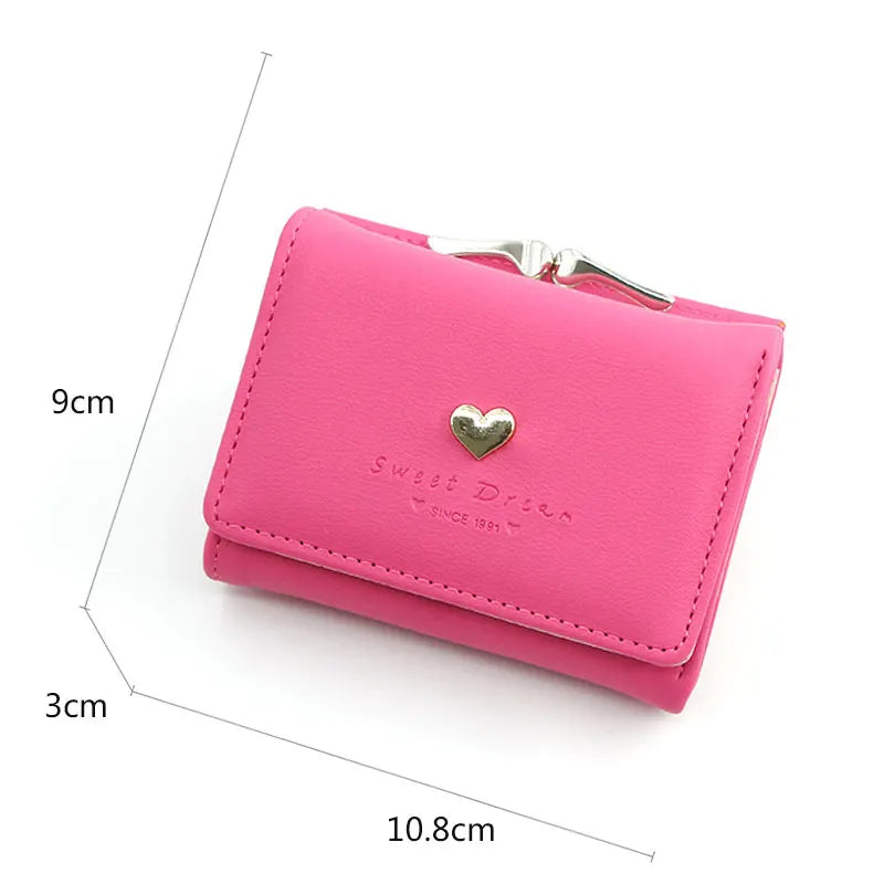 New Mini Short Women Wallets High Quality Coin Pocket Luxury Female Purses Card Holder Photo Holder Cute Wallet For Girls Good Vibrations