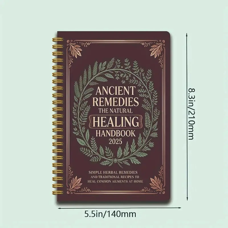 Natural Remedies Handbook with Ancient Cures for Family Health PP Cover Waterproof Notebook for Home Office Travel Gift Good Vibrations