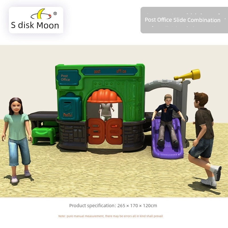 Kids' Playhouse Outdoor Play House Toys Indoor Multifunctional Small House Slide Combination Mushroom House Amusement Park Good Vibrations