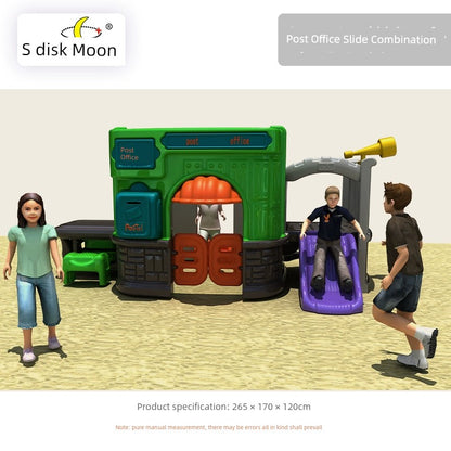 Kids' Playhouse Outdoor Play House Toys Indoor Multifunctional Small House Slide Combination Mushroom House Amusement Park Good Vibrations