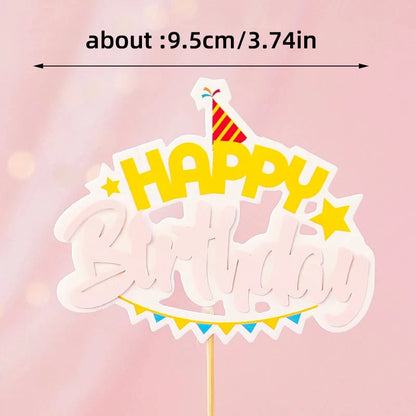 Bunny Train Cake Topper Pink Rabbit Girls Theme Decoration Princess Girl's Years Old Cake Kids Happy 1st Birthday Party Supplies Good Vibrations