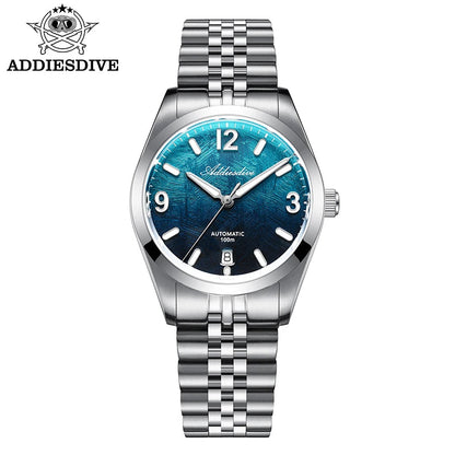 ADDIESDIVE 2026 New Men's Automatic Mechanical Watch 100m Waterproof Sapphire Crystal Calendar Super Luminous Dive Male Watches Good Vibrations