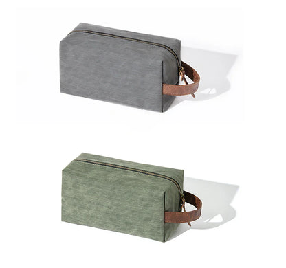 Portable hookah bags in gray and green, multipurpose waterproof storage, rectangular shape.