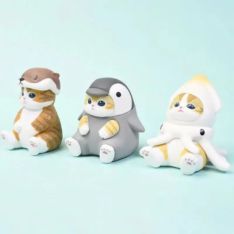 1Pc Random Send Mofusand Cat Blind Box Shark Cat Figure Toys Cos Marine Organism Dolls Blind Bag Decoration Kids Christmas Gift Good Vibrations