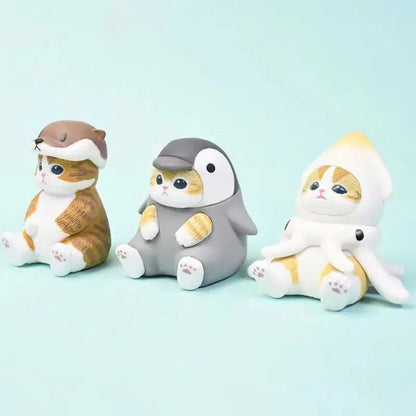 1Pc Random Send Mofusand Cat Blind Box Shark Cat Figure Toys Cos Marine Organism Dolls Blind Bag Decoration Kids Christmas Gift Good Vibrations