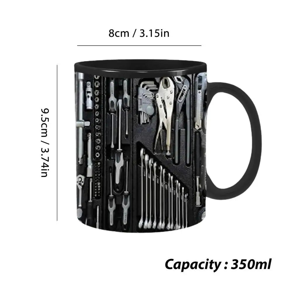 Mechanician Mug Funny Black Ceramic Mug For Coffee Large Tea And Coffee Cup Black Ceramic Mug For Whiskey Juice Wine Beer Soup Good Vibrations