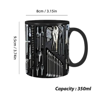 Mechanician Mug Funny Black Ceramic Mug For Coffee Large Tea And Coffee Cup Black Ceramic Mug For Whiskey Juice Wine Beer Soup Good Vibrations