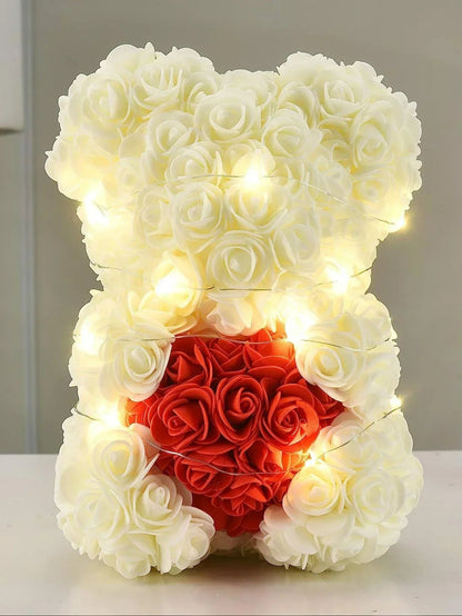Rose Teddy Bear Artificial Flower Anniversary Valentines Day Birthday Gift Mothers Day Mom Gifts Girlfriend Birthday Gifts Women Good Vibrations