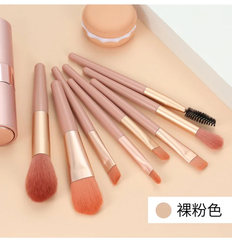 8Pcs Professional Makeup Brushes Set Cosmetic Powder Eye Shadow Foundation Blush Blending Concealer Beauty Make Up Tool Brushes Good Vibrations