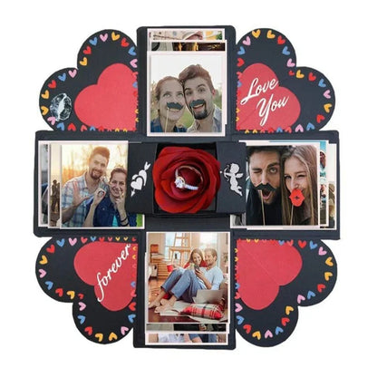 1Set Explosion Photo Album Gift Box Storage Box Valentine's Day Surprise Gift Box Romantic Couple Creative Gift Good Vibrations