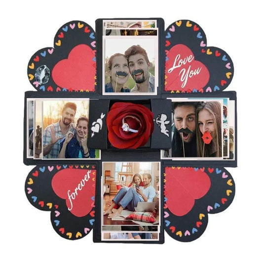 1Set Explosion Photo Album Gift Box Storage Box Valentine's Day Surprise Gift Box Romantic Couple Creative Gift Good Vibrations