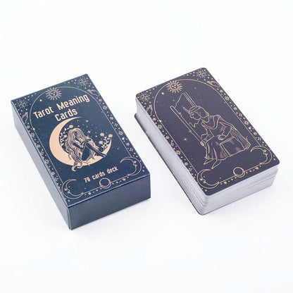 Meaning Tarot Cards 78 Cards Deck English Visions Divination Edition Board Game for Beginners Pocket Size Tarot Learning Deck Good Vibrations